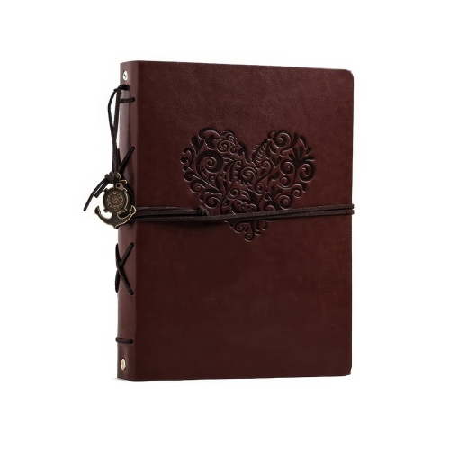 Bevtee Leather Photo Album with 60 Pages, Travel Family Wedding Kids Graduation Ultrasound Baby Picture Album Scrapbook, 11.8 x 8.6 x 1.57''