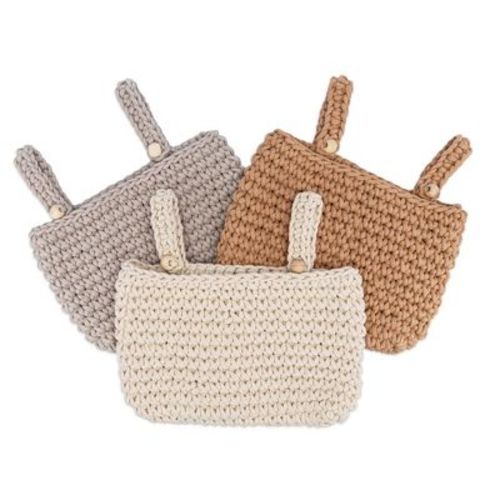 Crane Baby Charlie Farmhouse Crochet Crib Storage 3pc