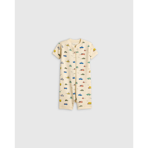 100% Organic Cotton Shortie Onesie Pajama in Puppies