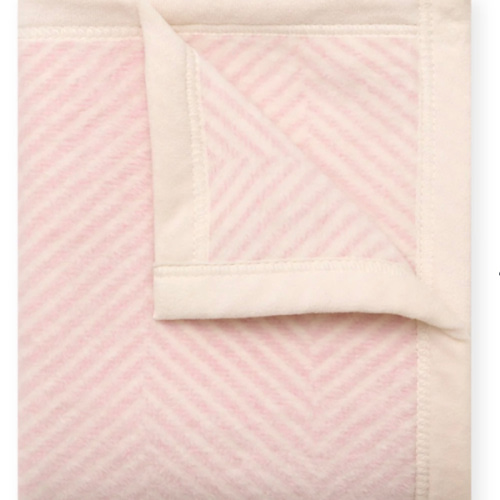 Harborview Herringbone Ballet Pink Mini Blanket