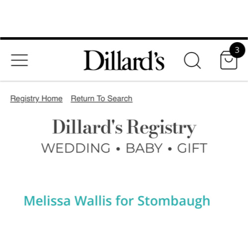 Melissa Wallis | Dillard's Registry