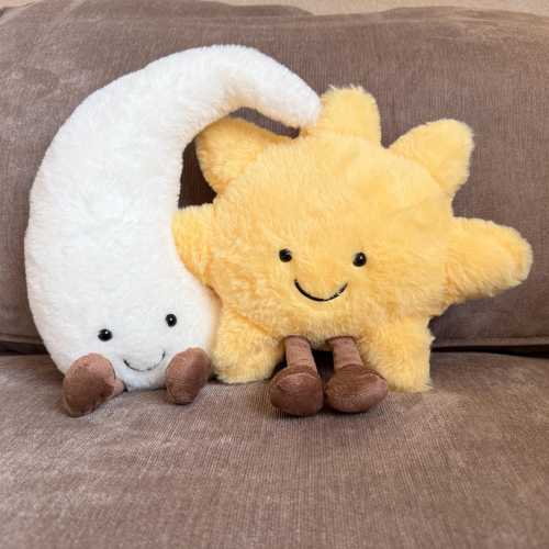 Celestial Nursery Decor Sun Moon Baby Room Wall Decor Baby Shower Gift New Parent Present Playroom Kids Room Toddler Decor Soft Plush