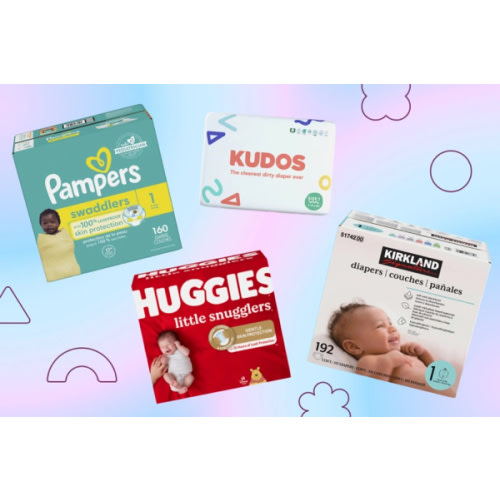 Any diaper brand works.  sizes: NB, size 1, size 2! I suggest Costco or Sam’s Club or BJ’s diaper brand if you have a membership.