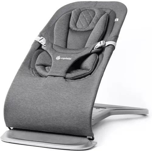 Ergobaby Evolve 3-in-1 Bouncer, Adjustable Multi Position Baby Bouncer Seat, Fits Newborn to Toddler, Charcoal