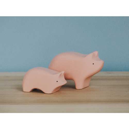 Waldorf Pig Family Wooden Animal, Handmade Wooden Pig Toy, Figure Animals, Waldorf Pig, Christmas Gift, Woodland Animal Toys, Wild Animals