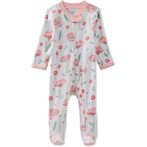 baby-girls Scout Sleep & Play 100% Organic Cotton Footed Zip Front Sleeper Pajamas for Baby Girls