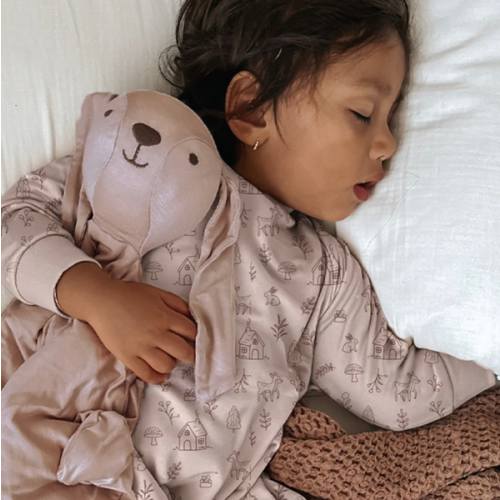 Doe.Re.Mi Light Pink Long Sleeve Fleece Jumpsuit | günamüna