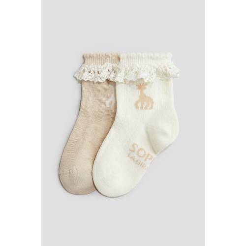 2-PACK LACE-RUFFLED SOCKS