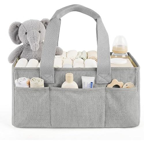 Lemoobolsa Baby Diaper Caddy Organizer (Gray)