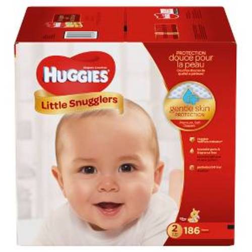 Huggies® Little Snugglers Diapers Economy Plus Pack (Select Size), Size: Size 2 (186 Count)