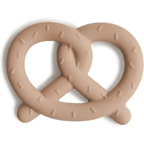 mushie Silicone Baby Teether Toy | Pretzel
