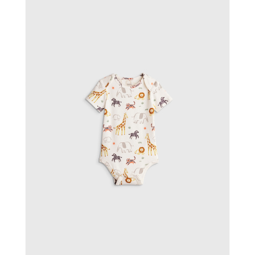 100% Organic Cotton Short Sleeve Bodysuit - Baby in Farmer's Market