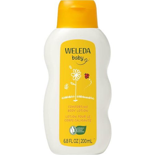 Weleda Baby Calendula Comforting Body Lotion, Plant Rich Moisturizer with Calendula, Chamomile, Sweet Almond and Sesame Oils, 6.8 Fl Oz
