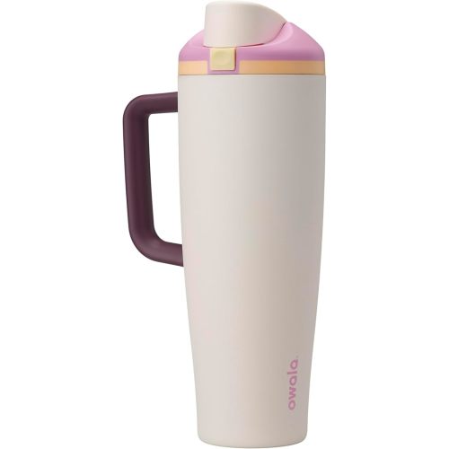 Owala FreeSip Tumbler Insulated Stainless Steel Water Bottle with Built-in Straw and Side Handle, For Travel, Work, School, and Sports, 40oz, BPA Free, Leak Proof, Deaybreak