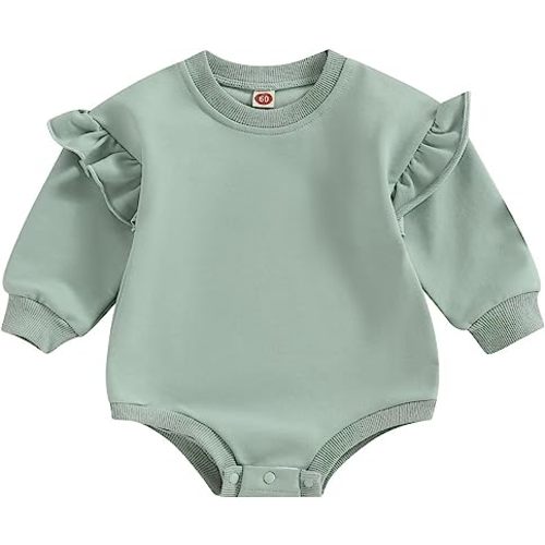 Engofs Newborn Baby Girl Boy Sweatshirt Romper Long Sleeve 0 3 6 12 18 Months Fall Winter Clothes