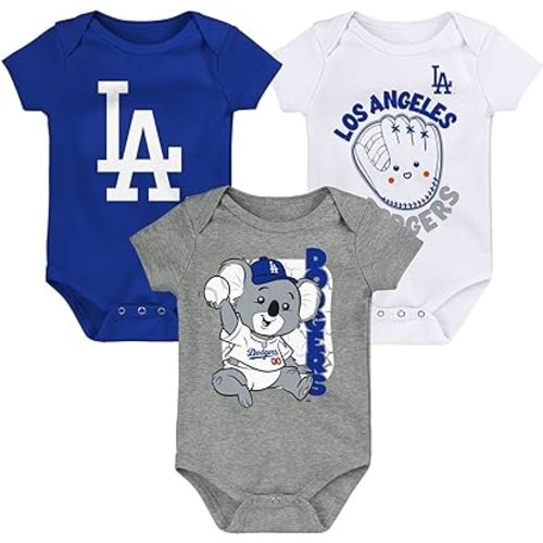 Outerstuff MLB Newborn & Infants 0-24 Months Change Up 3 Piece Onesie Creeper Romper Set