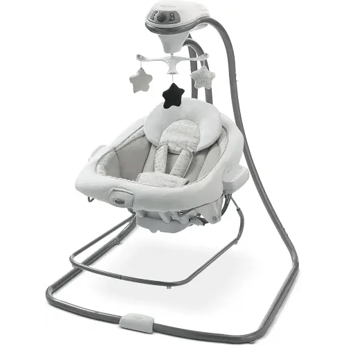 Graco DuetConnect LX Portable Baby Swing and Bouncer, Multi-Direction Baby Bouncer Seat, Multiple Swing Speeds, Great Gift for New Parents, Redmond