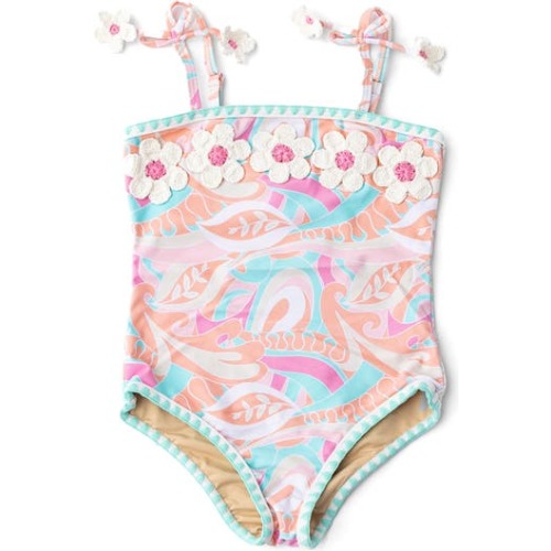 Kids' Tutti Fruity Crochet Daisy Two-Piece UPF 50+ Swimsuit