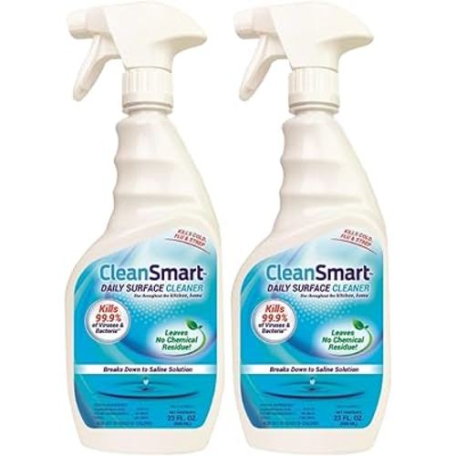 CleanSmart Daily Surface Cleaner and Pet-Safe Disinfectant, Kills 99.9% of Viruses, Bacteria, 23 ounce Bottle (Pack of 2)