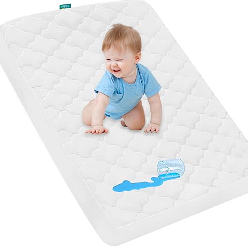 Pack and Play Mattress Protector Cover Waterproof, Pack and Play Mattress Pad Cover Quilted- 39" x 27" for Graco Playard | Mini & Portable Mattresses -Washable Ultra Soft Waterproof Sheets Fitted