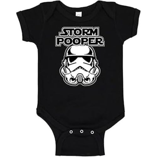 Gina Lou Storm Pooper Baby Onesie for 18 Months, Funny and Cute Baby Clothes - Machine Washable Cotton Gende Romper Outfit