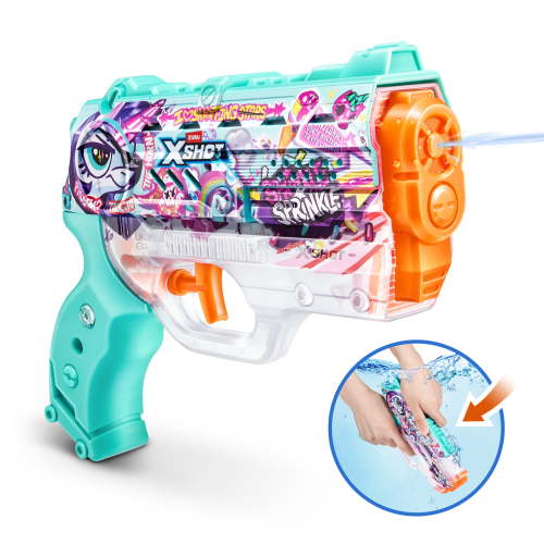 XSHOT Water Fast-Fill Skins Nano Unicorn Water Blaster by ZURU, Outdoor Summer Toy, for Kids, Teens & Adults Ages 5+