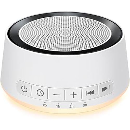 Sound Machine White Noise Machine with 30 Soothing Sounds 12 Colors Night Light Sleep Machine for Baby Kids Adults Brown Nosie Machine with 32 Volume Levels for Office Home Travel