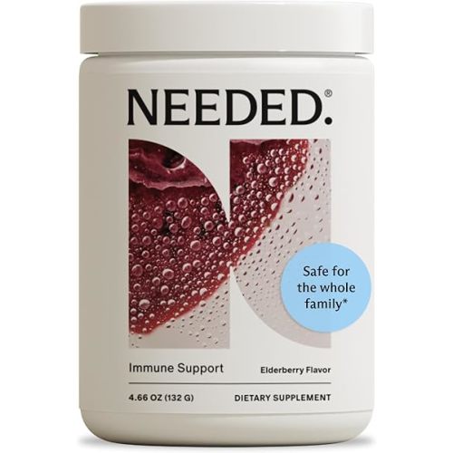 Needed. Immune Support Immunity Powder, Zinc with Elderberry