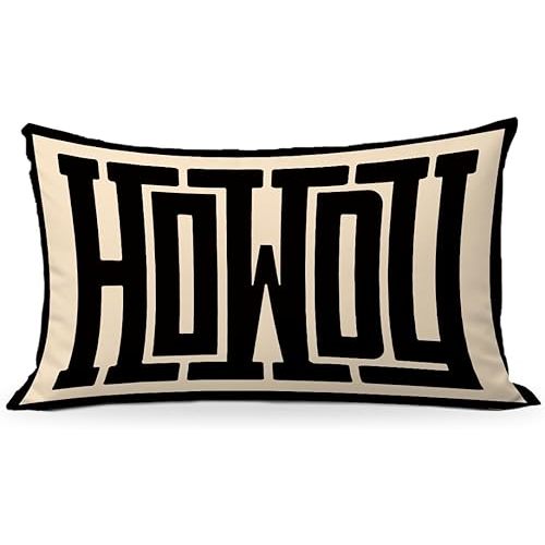 Howdy Pillow Cover 12x20, Western Southwestern Throw Pillows Cover for Cowgirl Cowboy Room Bedroom College Dorm Decor, Western Decor for Home