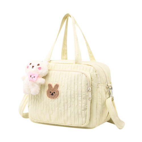 Baby Diaper Bag Tote, Mommy Bag Cute Baby Nappy Bag Crossbody Travel Diaper Tote Multifunction Baby Storage Bag Yellow