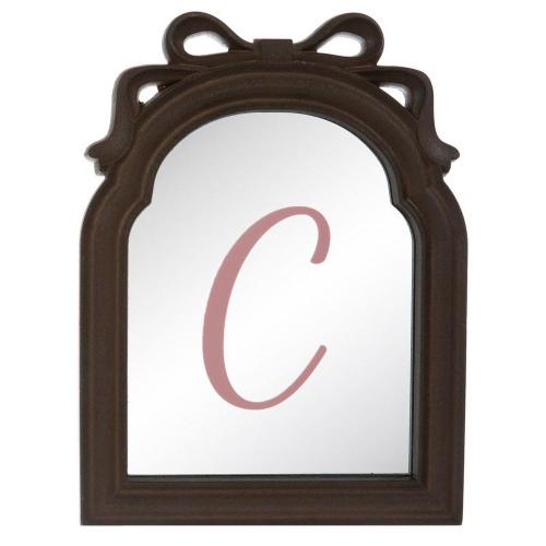 Monogram Letter Bow Wall Mirror