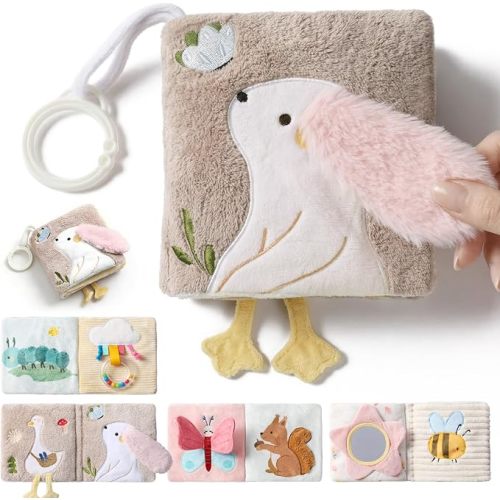 Soft Baby Books Toys, Tummy Time Touch and Feel Sensory Toys