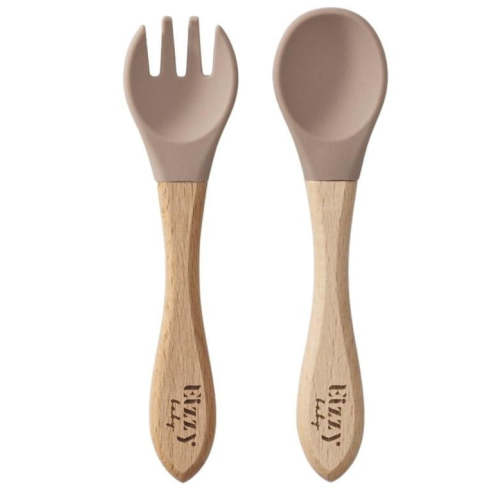 Bamboo Spoon and Fork Set (Taupe)