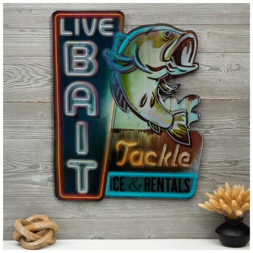 Live Bait Bass Lenticular Wall Decor