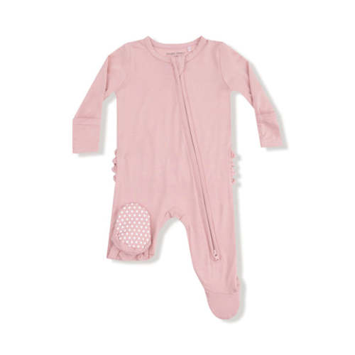 2 Way Zipper Ruffle Back Footie