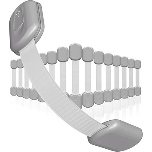 Baby Proofing Child Safety Locks (16 Pack) by Skyla Homes - The Safest, Quickest and Easiest 3M Adhesive Cabinet Latches, No Screws & Magnets, Multi-Purpose for Furniture, Kitchen, Ovens, Toilet Seats