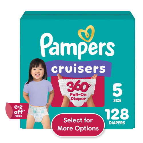 Pampers, Cruisers 360 Baby Diapers, Size 5, 128 ct
