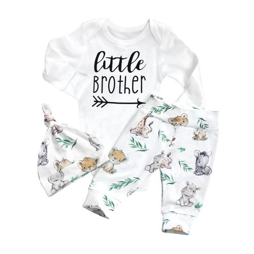 Baby Boy Clothes Newborn Boy Outfits Infant Letter Print Romper Long Pants Hat 3PCS Baby Boy's Clothing