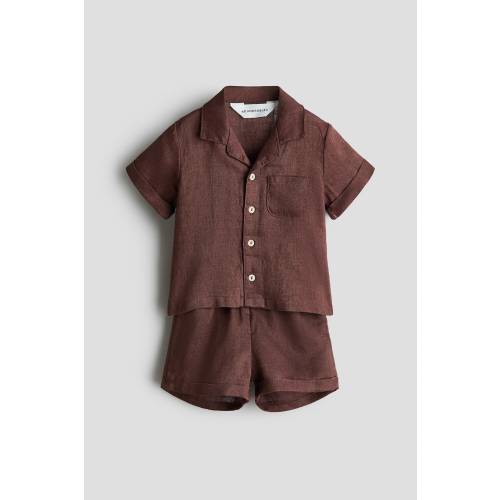 H&M - 2-Piece Linen Set - Brown