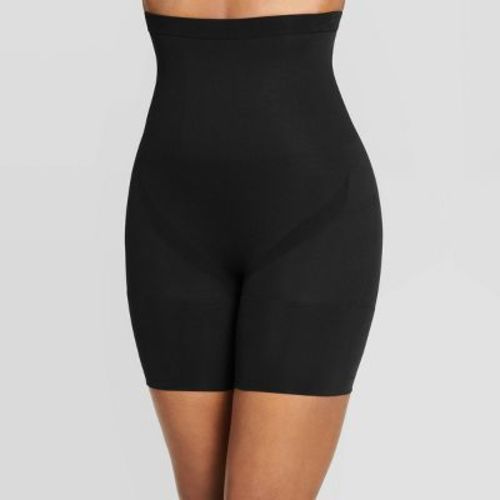 Jockey Generation™ Women's Core Body Smoothing High-Waist Mid-Thigh Shorts - Black M: Tummy Control Knit Shapewear