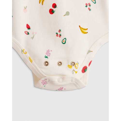 100% Organic Cotton Short Sleeve Bodysuit - Baby in Farmer's Market