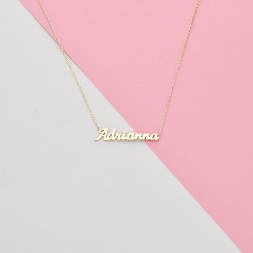 14k Solid Gold Name Necklace , Personalized Name Necklace , Gold Name Necklace, Personalized Jewelry, Personalized Gifts, Mothers Day Gifts - Etsy