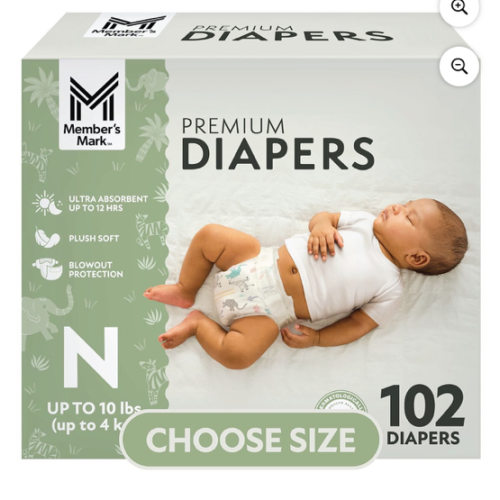 Member's Mark Premium Baby Diapers, Sizes Newborn - 8 - Samsclub.com