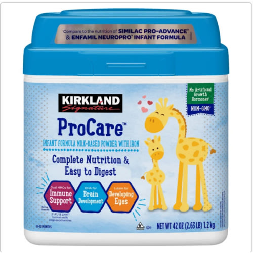 Kirkland Signature ProCare Non-GMO Infant Formula, 42 oz, 2-pack | Costco