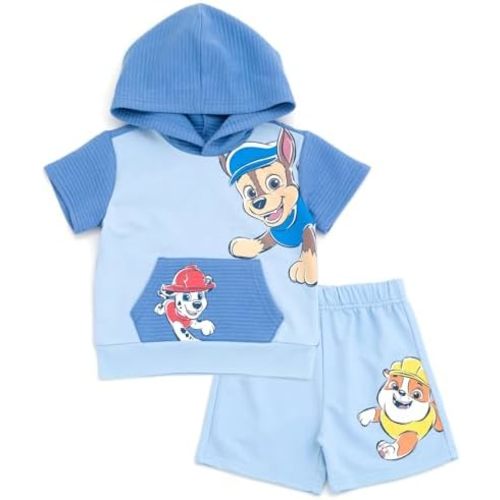 Paw Patrol Pullover Hoodie and French Terry Shorts Newborn to Little Kid Sizes (Newborn - 5)