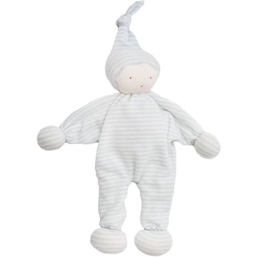 Under The Nile Organic Cotton Baby Buddy Lovey Blue Stripes Toy