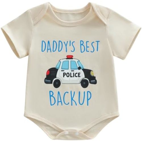 Canis Infant Newborn Baby Boys Girls Funny Letters Bodysuit Short Sleeve Neutral Baby Announcement Romper