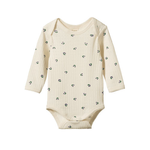 Buy Pointelle Long Sleeve Bodysuit Online in United States | Nature Baby
