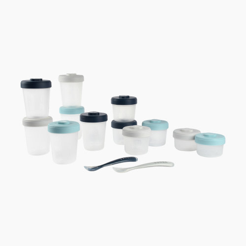 Clip Containers (Pack of 12) + Spoons - Rain