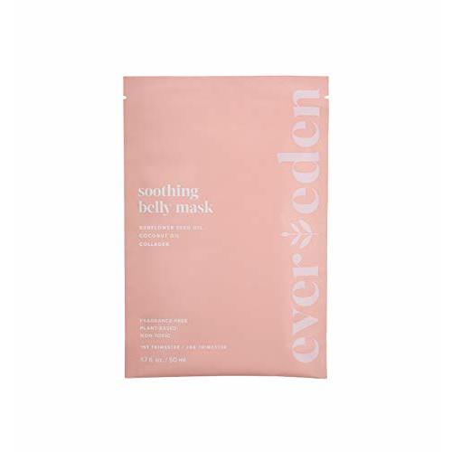Evereden Soothing Belly Mask for Stretch Marks - 1st/2nd Trimester Size | 1 pack | Natural Belly Mask for Pregnancy | Clean and Plant Based Pregnancy Skincare | Non-toxic and Fragrance Free